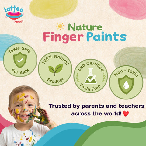 Toddler finger paint set perfect for early learning and creativity