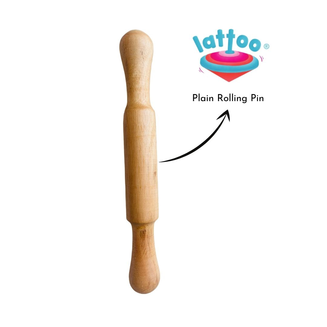 Plain Rolling Pin Child-sized for Play dough, Clay, Kitchen | Multi-purpose toy tool
