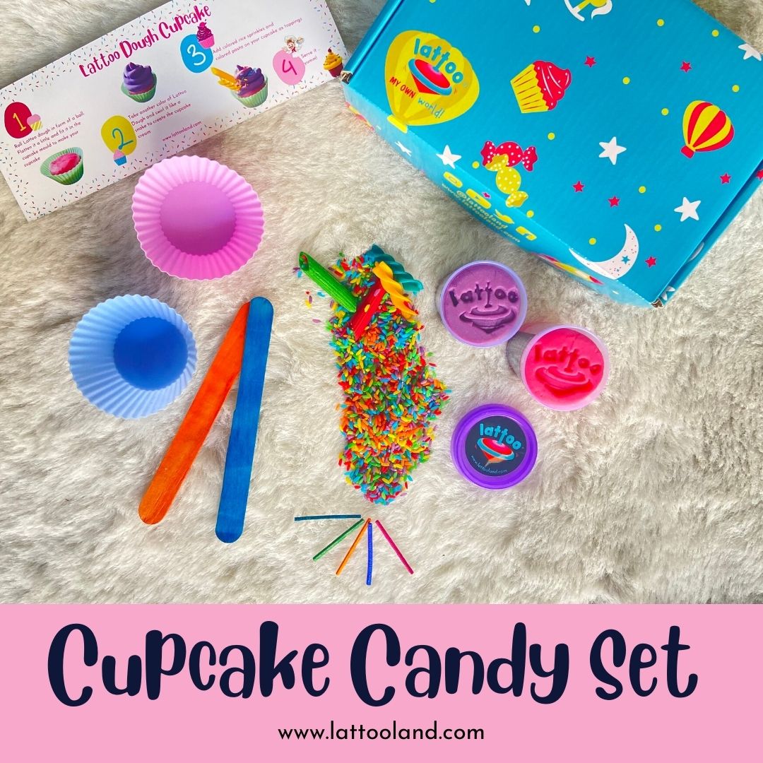 Cupcake Candy Set | Organic Clay | Cupcake Moulds | Popsicle sticks