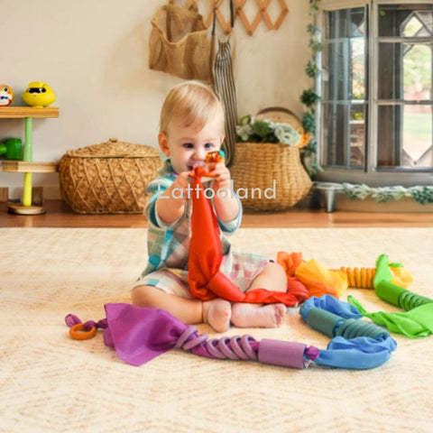 Sensory Play Silk for Toddlers | Music and Dance Scarves | 20 by 20 inch