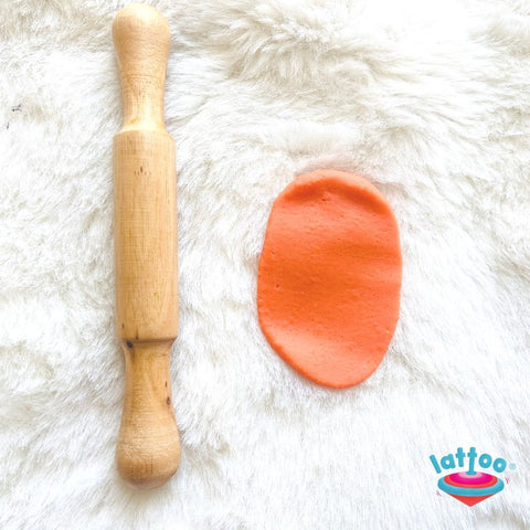 Plain rolling pin for kids to knead dough and fine motor skills development 