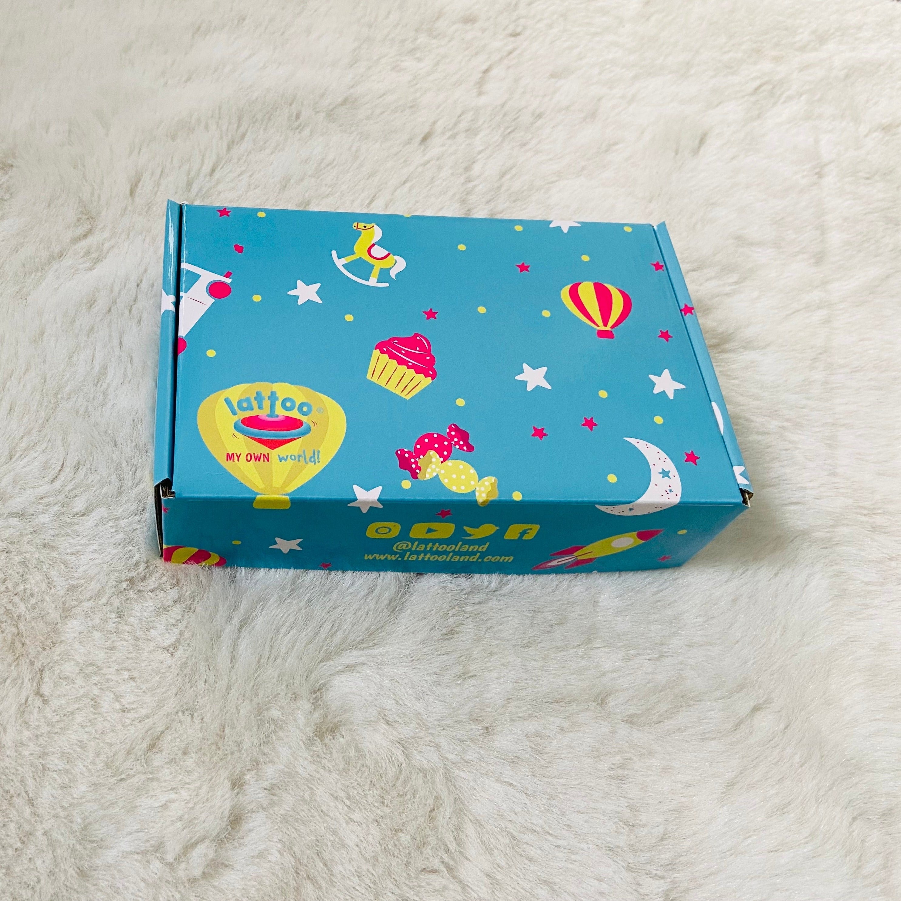  Lattoo Packaging box in Turquoise color