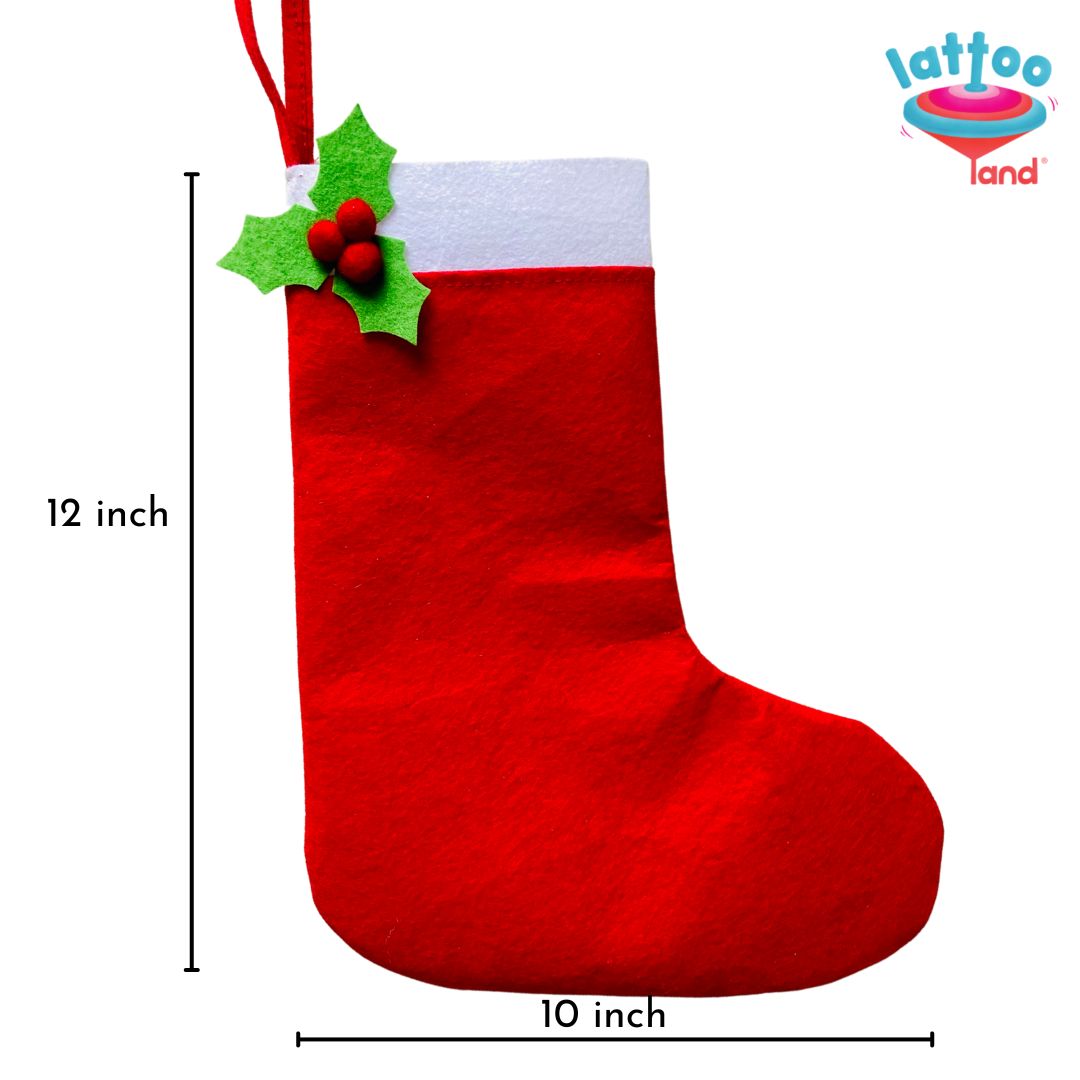 A big-sized Christmas stocking for kids, ideal for holiday gifts, stocking fillers, and festive surprises.