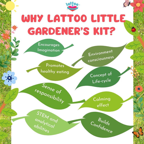 Benefits of kids gardening kit, for 3 years and above kids