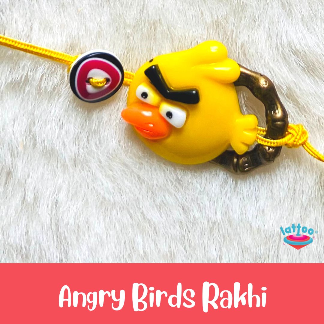 Angry Bird Rakhi for Kids – Colorful Cartoon Rakhi with Soft Thread by Lattooland