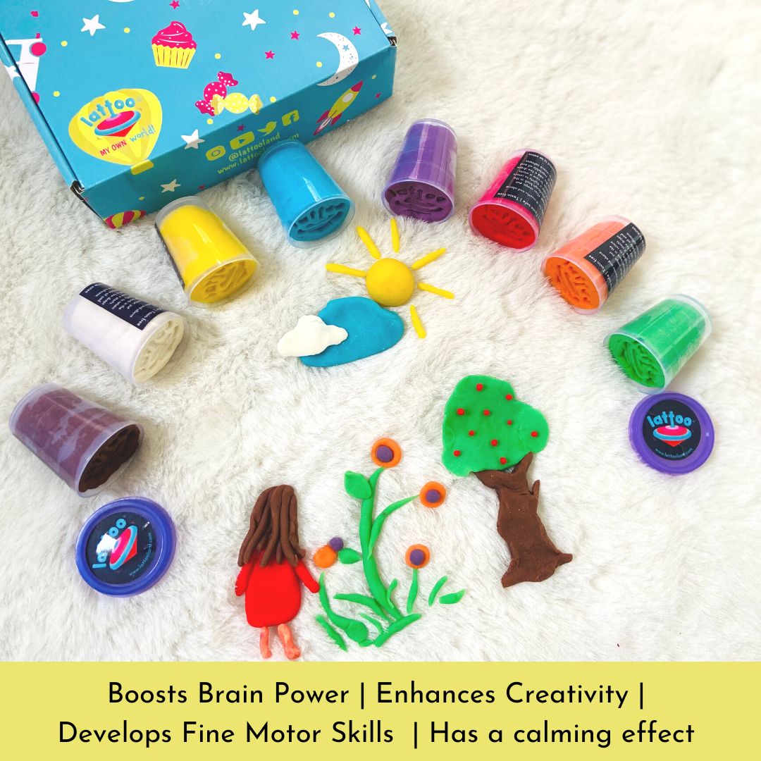 Bright and colorful multi-color dough set for kids, ideal for sensory play and creative activities