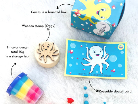 Kids engaging in creative activities with tricolor pocket dough, enhancing motor skills and imagination.