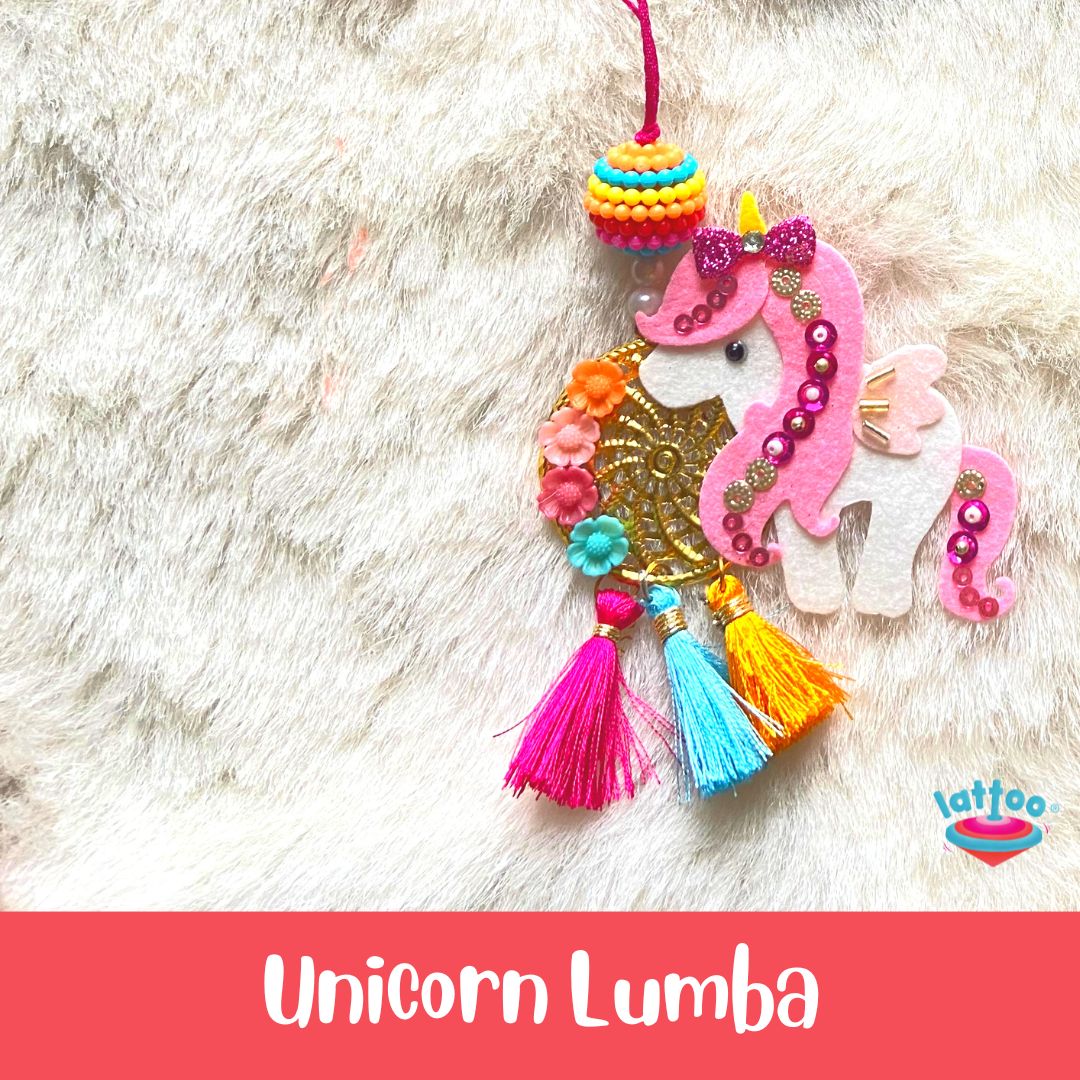 Unicorn Lumba Rakhi for Kids Cute and Colorful Rakhi for Baby Girls