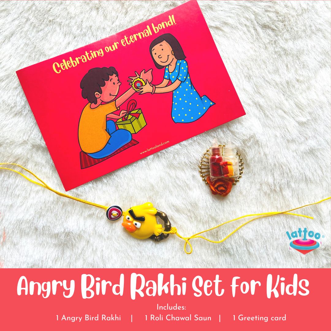 Unique Angry Bird Cartoon Rakhi for Kids 