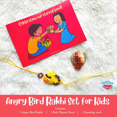 Unique Angry Bird Cartoon Rakhi for Kids 